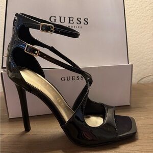 Sella Guess Black sandal strappy Heels